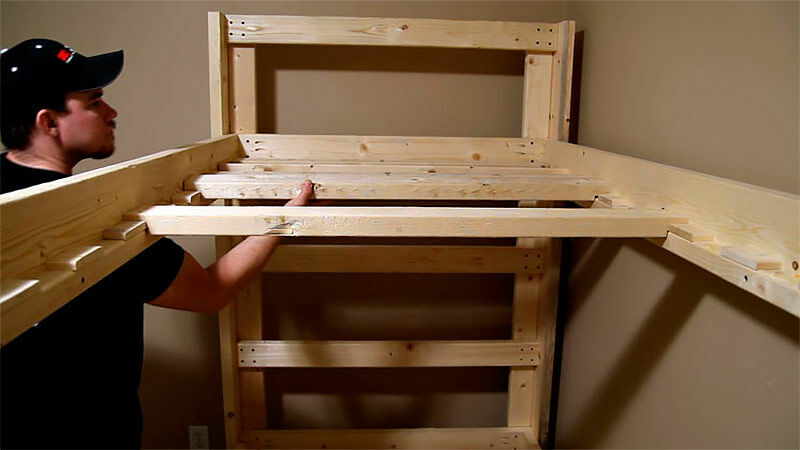 Assembling a bunk bed
