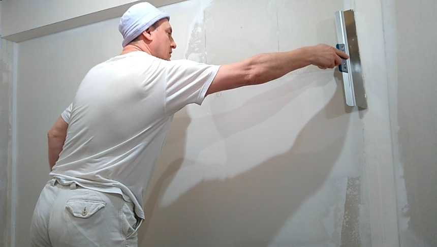 How to putty drywall for painting. Preparing plasterboard walls for painting - Setafi