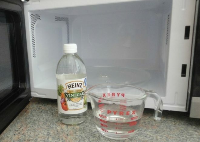 Vinegar and microwave