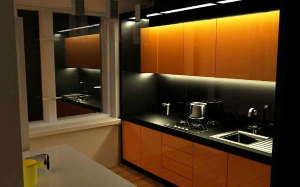 kitchen in the style of minimalism 8 sq.