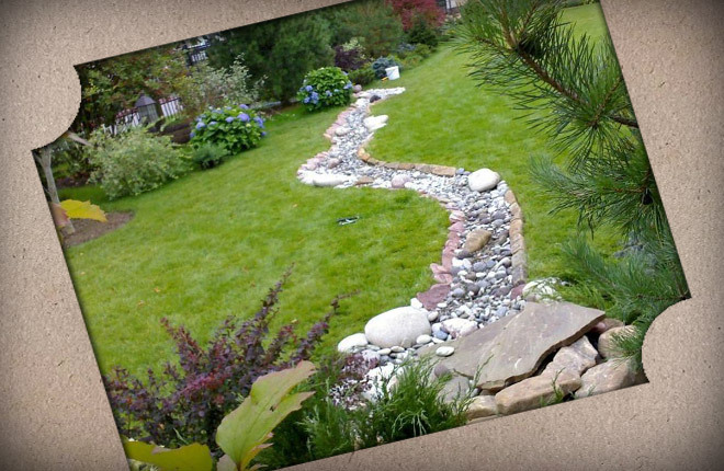 How to make a beautiful dry stream in the country with your own hands: ideas, step by step instructions, photos