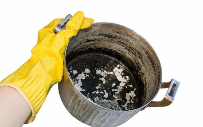 How to quickly and effectively wash a burnt pot