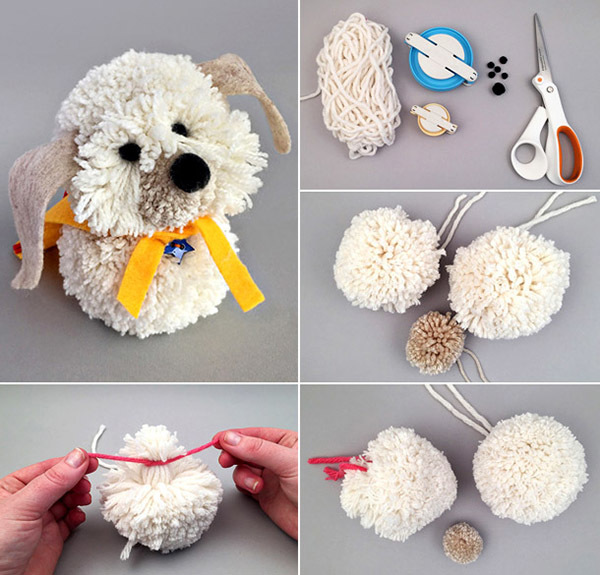 Doing your own hands a Christmas toy dog