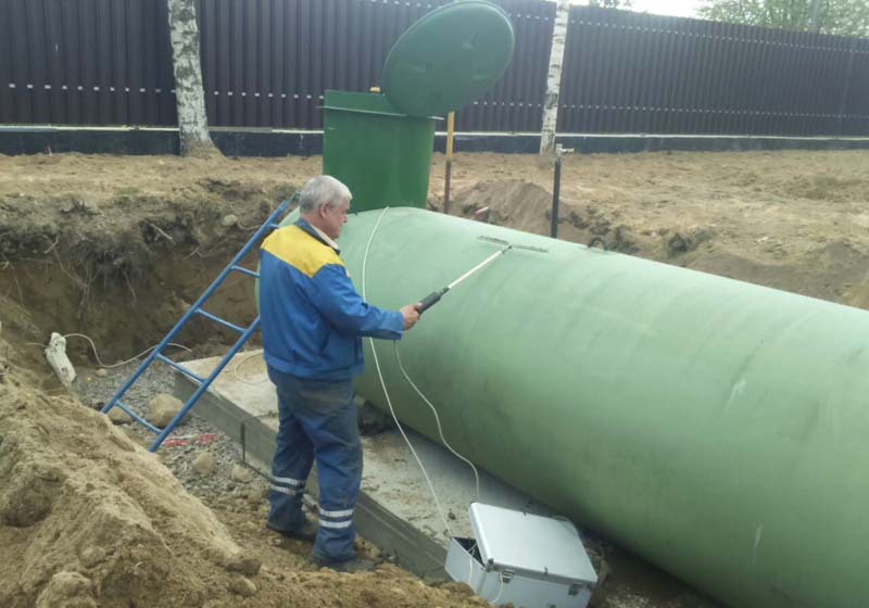 Installation of a gas tank on the site