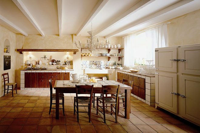 lighting in italian kitchen