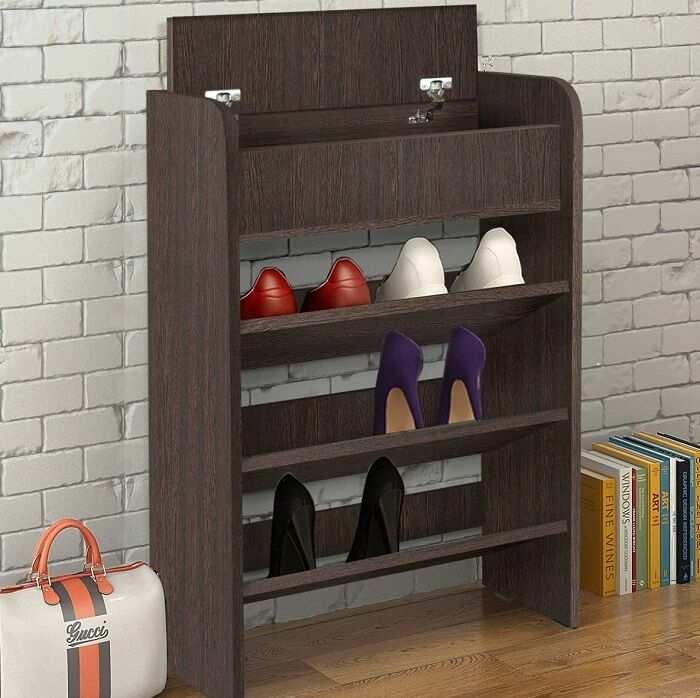 Wooden mini cabinet for shoes and hats