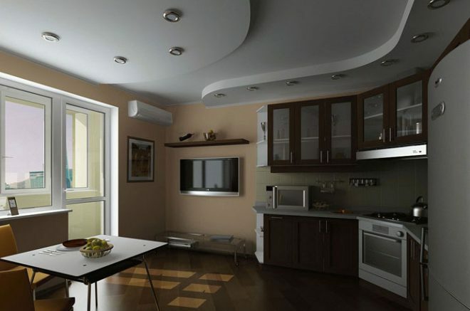 False ceiling in the kitchen