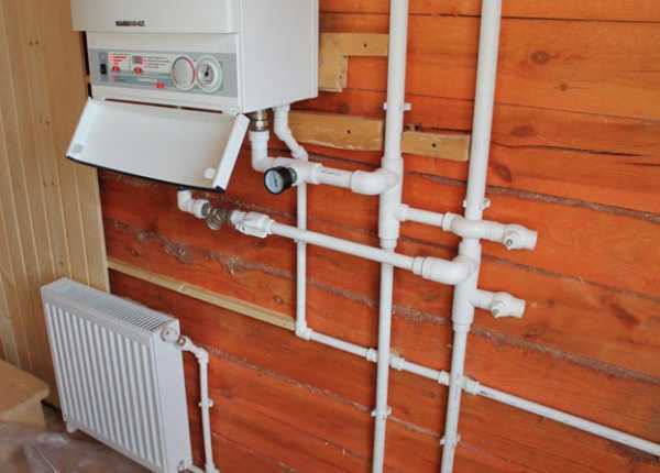 Connecting a wall-mounted gas boiler to communications 