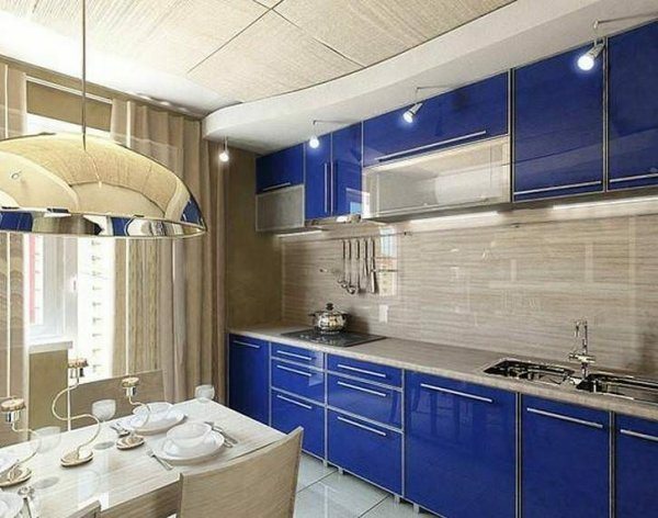 blue kitchen 8 sq m 