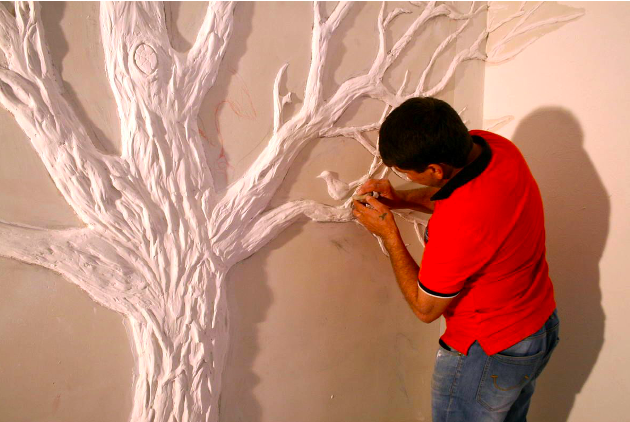 Bas-relief DIY au mur pour débutants: comment réaliser, photo - Setafi