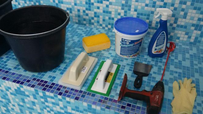 Preparing a two-component grout